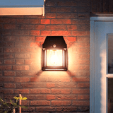 Modern Square Solar LED Wall Lantern 1-Light