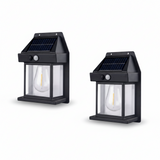 Modern Square Solar LED Wall Lantern 1-Light