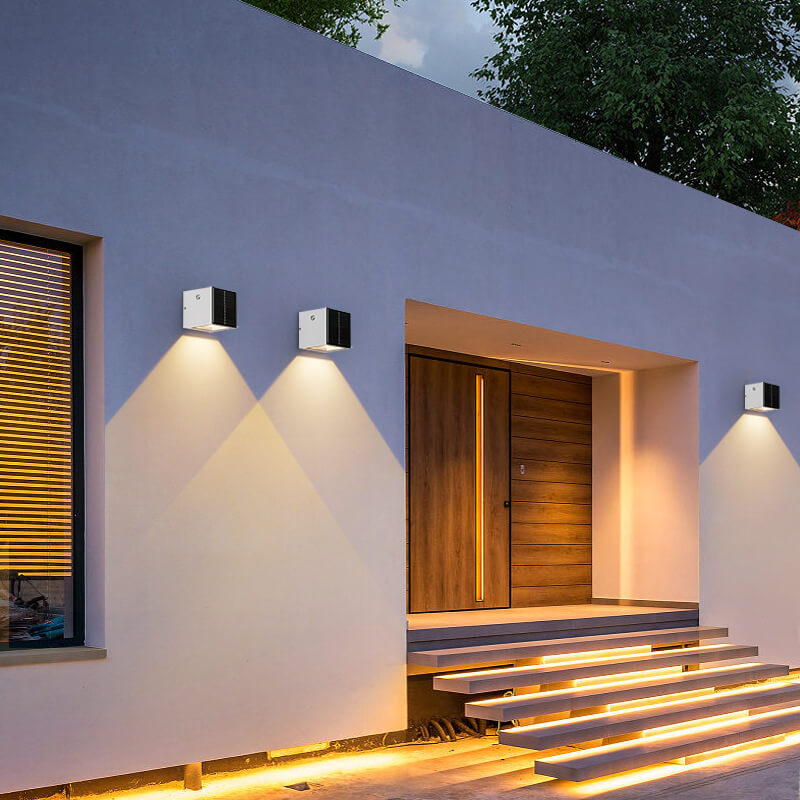 Modern Square Solar LED Wall Light 1-Light