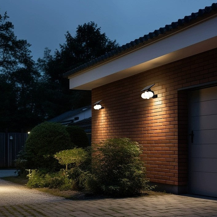 Modern Trapezoid Solar LED Wall Sconce 1-Light Lasson Living