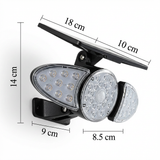 Modern Trapezoid Solar LED Wall Sconce 1-Light Lasson Living