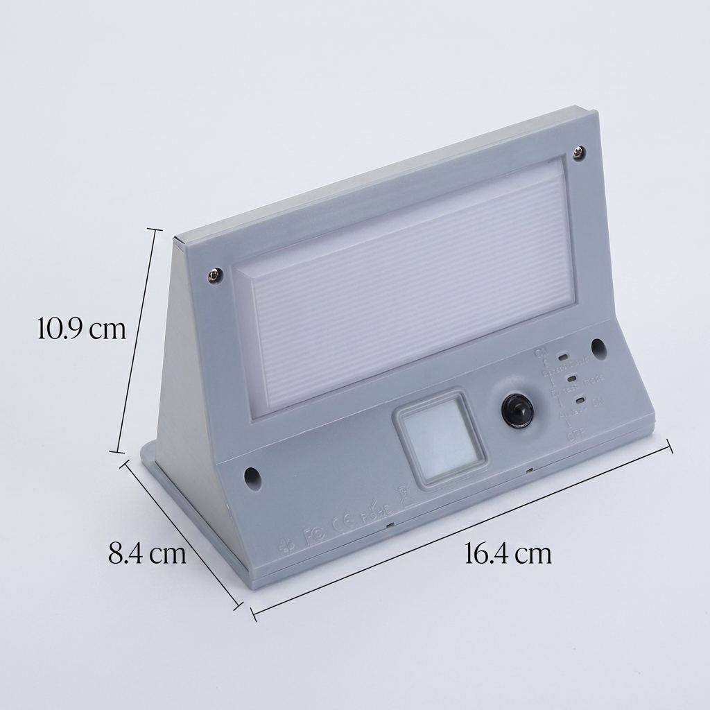 Modern Trapezoid Solar LED Wall Sconce 1-Light Lasson Living
