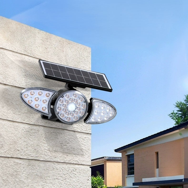 Modern Trapezoid Solar LED Wall Sconce 1-Light Lasson Living