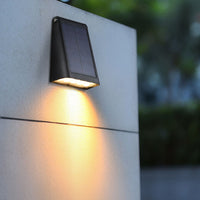 Modern Trapezoid Solar LED Wall Sconce 1-Light