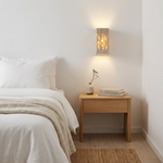 Modern Travertine Stone Rectangular Wall Light LED 1-Light Lasson Living