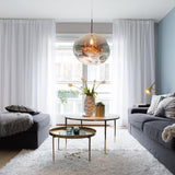 Modern Lava Glass Dome Pendant Light 1-Light