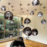Modern Lava Glass Dome Pendant Light 1-Light