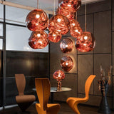 Modern Lava Glass Dome Pendant Light 1-Light
