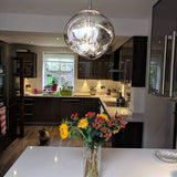 Modern Lava Glass Dome Pendant Light 1-Light