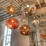 Modern Lava Glass Dome Pendant Light 1-Light
