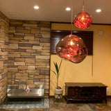 Modern Lava Glass Dome Pendant Light 1-Light