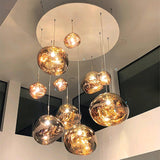 Modern Lava Glass Dome Pendant Light 1-Light