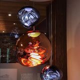 Modern Lava Glass Dome Pendant Light 1-Light