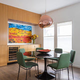 Modern Lava Glass Dome Pendant Light 1-Light