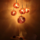 Modern Lava Glass Dome Pendant Light 1-Light
