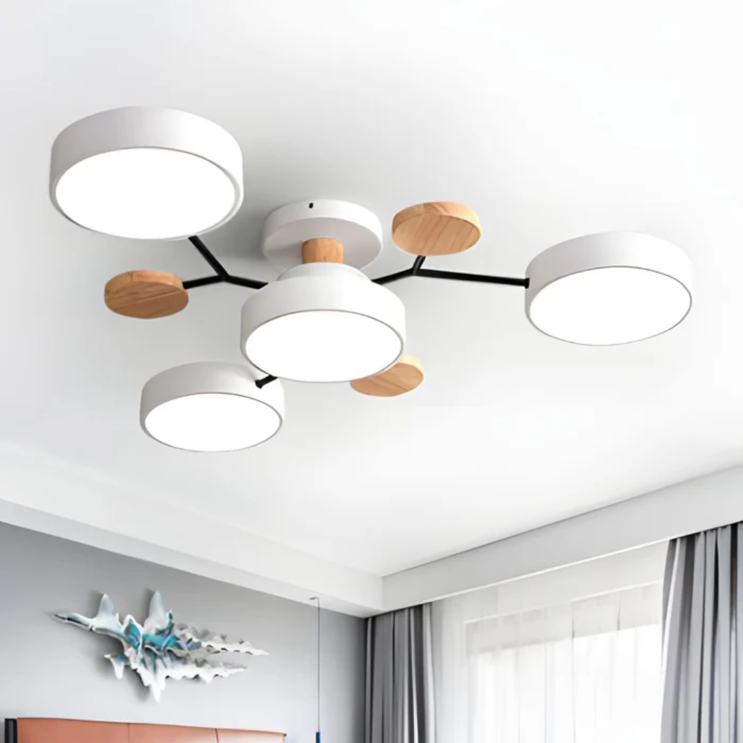 Modern Round LED Ceiling Light Fixture – Energy-Efficient Flush Mount Design for Living Room, Bedroom, or Office