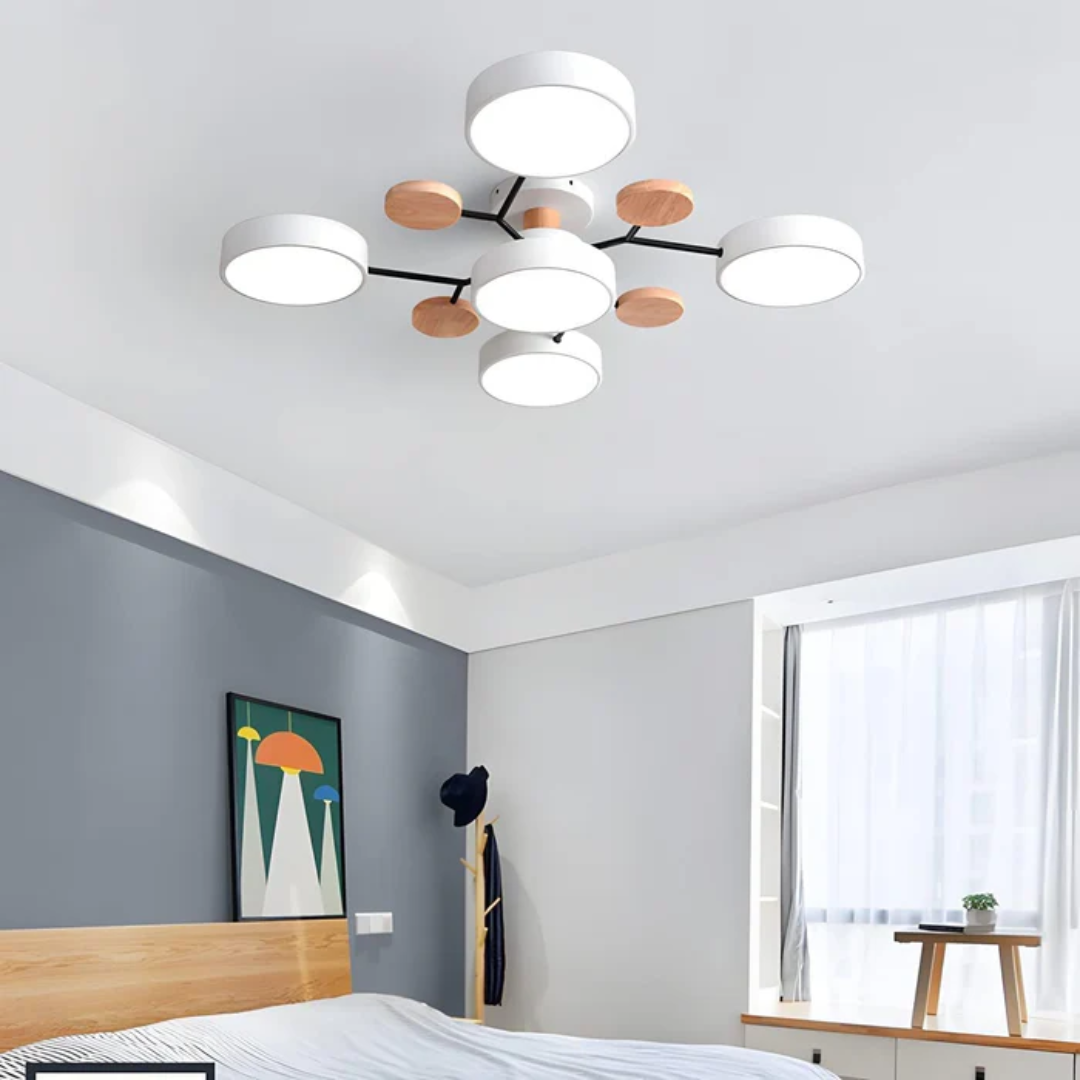 Modern Round LED Ceiling Light Fixture – Energy-Efficient Flush Mount Design for Living Room, Bedroom, or Office