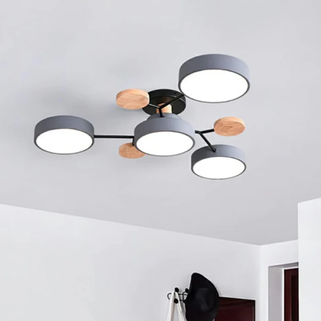 Modern Round LED Ceiling Light Fixture – Energy-Efficient Flush Mount Design for Living Room, Bedroom, or Office