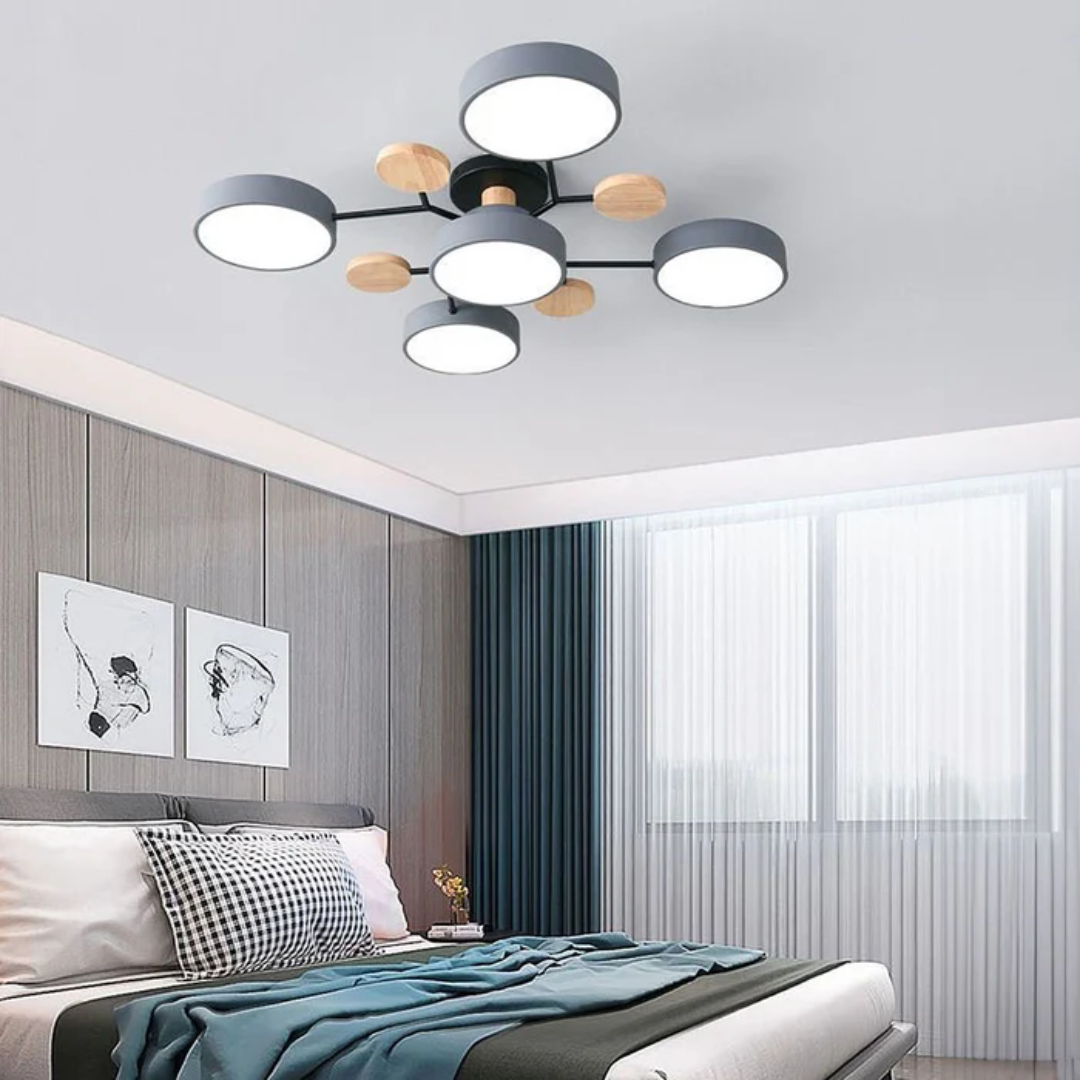 Modern Round LED Ceiling Light Fixture – Energy-Efficient Flush Mount Design for Living Room, Bedroom, or Office