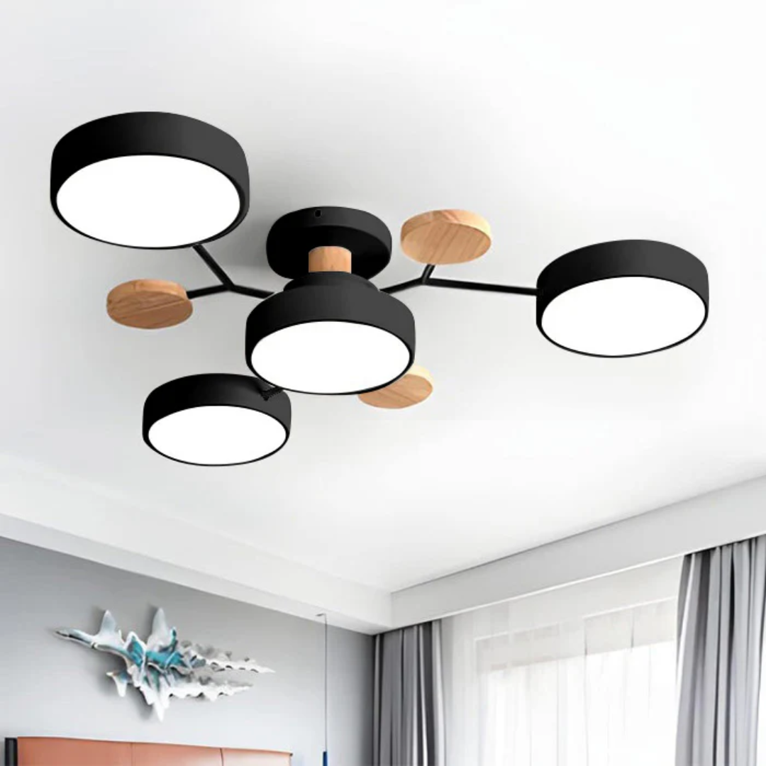 Modern Round LED Ceiling Light Fixture – Energy-Efficient Flush Mount Design for Living Room, Bedroom, or Office
