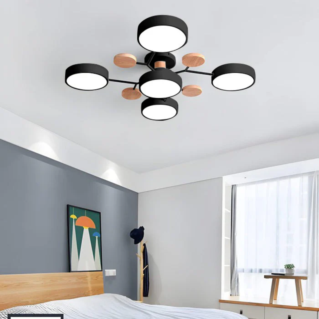 Modern Round LED Ceiling Light Fixture – Energy-Efficient Flush Mount Design for Living Room, Bedroom, or Office