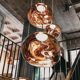 Modern Lava Glass Dome Pendant Light 1-Light