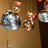 Modern Lava Glass Dome Pendant Light 1-Light