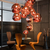 Modern Lava Glass Dome Pendant Light 1-Light