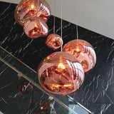 Modern Lava Glass Dome Pendant Light 1-Light