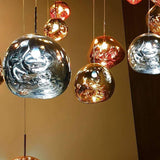 Modern Lava Glass Dome Pendant Light 1-Light