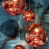 Modern Lava Glass Dome Pendant Light 1-Light