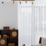 Japanese Wooden Adjustable LED Spotlight 1-Light