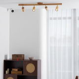 Japanese Wooden Adjustable LED Spotlight 1-Light