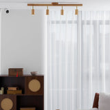 Japanese Wooden Adjustable LED Spotlight 1-Light