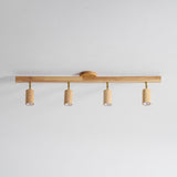 Japanese Wooden Adjustable LED Spotlight 1-Light