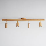 Japanese Wooden Adjustable LED Spotlight 1-Light