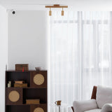 Japanese Wooden Adjustable LED Spotlight 1-Light