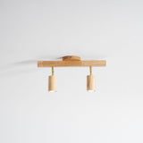 Japanese Wooden Adjustable LED Spotlight 1-Light