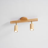 Japanese Wooden Adjustable LED Spotlight 1-Light