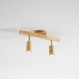 Japanese Wooden Adjustable LED Spotlight 1-Light