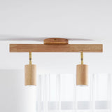 Japanese Wooden Adjustable LED Spotlight 1-Light