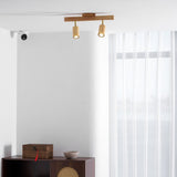 Japanese Wooden Adjustable LED Spotlight 1-Light