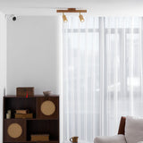 Japanese Wooden Adjustable LED Spotlight 1-Light