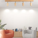 Japanese Wooden Adjustable LED Spotlight 1-Light