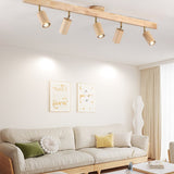 Japanese Wooden Adjustable LED Spotlight 1-Light