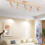 Japanese Wooden Adjustable LED Spotlight 1-Light