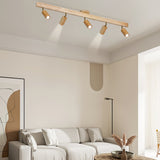 Japanese Wooden Adjustable LED Spotlight 1-Light