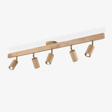 Japanese Wooden Adjustable LED Spotlight 1-Light