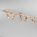 Japanese Wooden Adjustable LED Spotlight 1-Light
