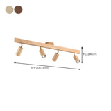 Japanese Wooden Adjustable LED Spotlight 1-Light